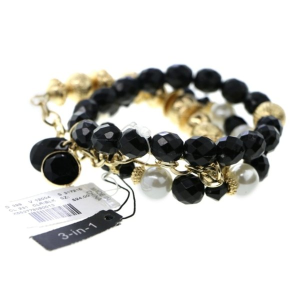 Catherine's plus sized gold stretch bracelet set - Picture 2 of 4